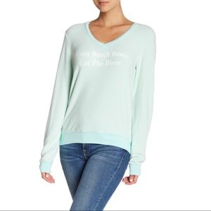 NWT Wildfox Even Beach Bums Get The Blues Top